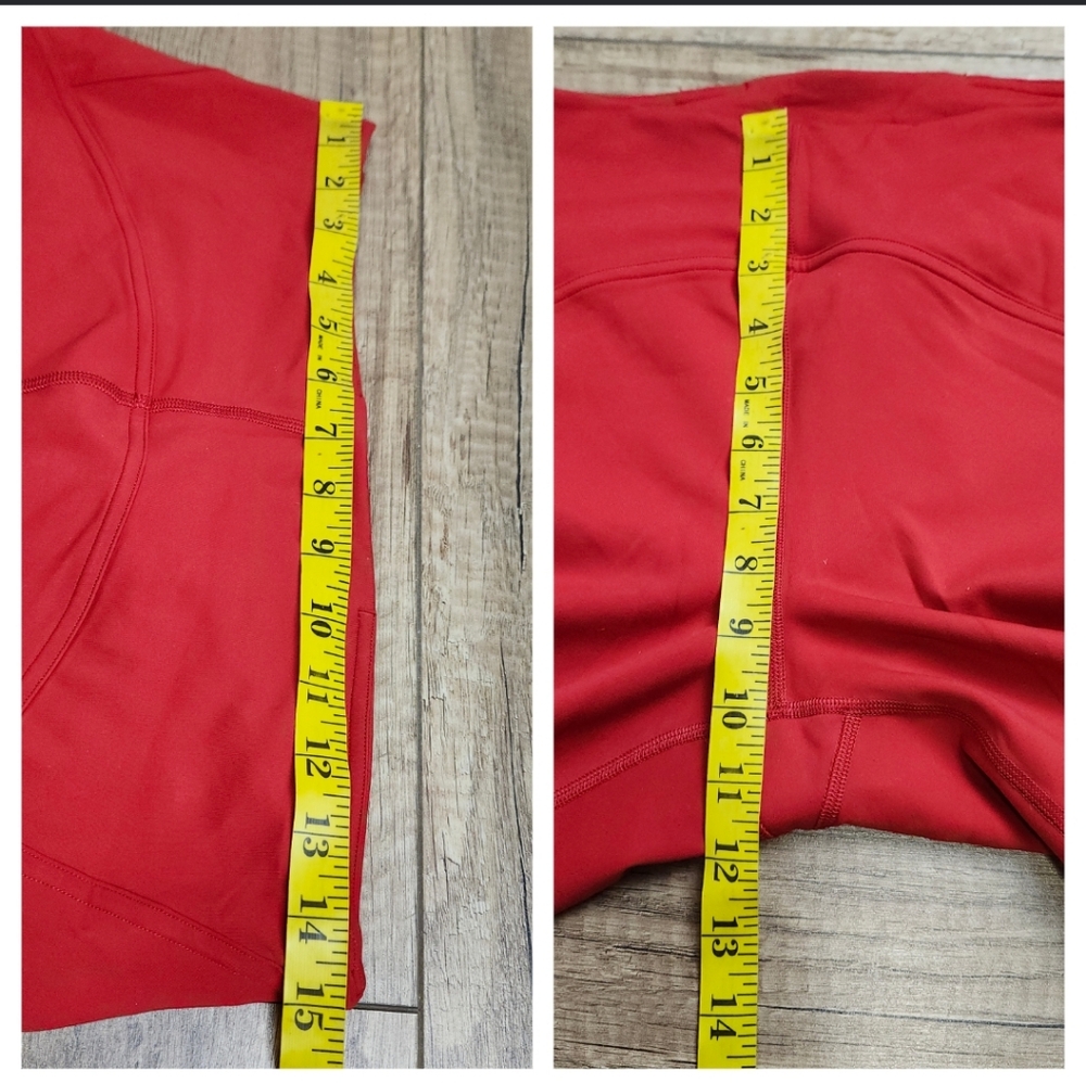 Lululemon W5DWPS Women's Instill HR Tight 25" Ankle Crop Dark Red 12 - Picture 14 of 15